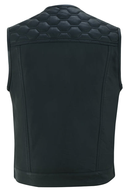 Black Horse Men's Leather Vest