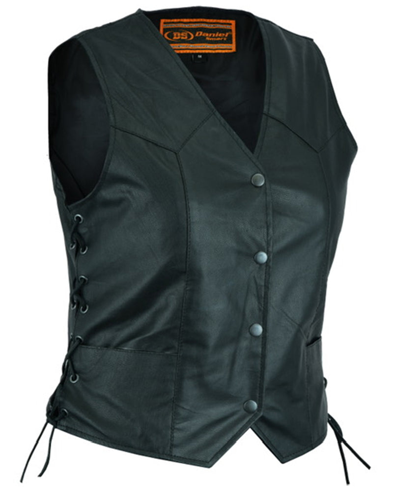 Women's Traditional Light Weight Leather Vest