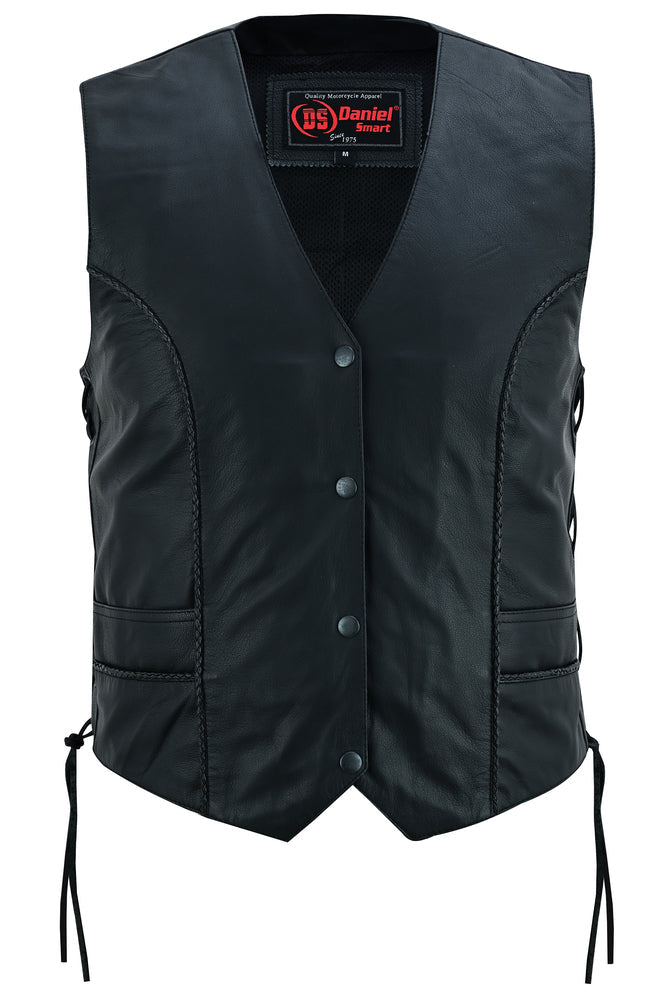 Women's Ultra-Thin Braided Leather Vest