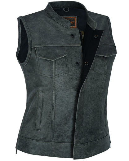 Women's Premium Single Back Panel Vest with Smart Access Pocket - Gray