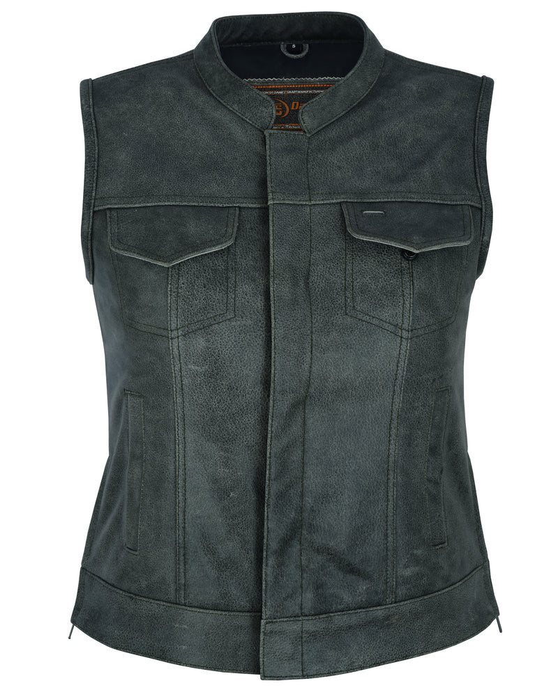 Women's Premium Single Back Panel Vest with Smart Access Pocket - Gray