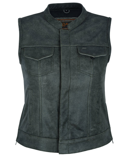 Women's Premium Single Back Panel Vest with Smart Access Pocket - Gray