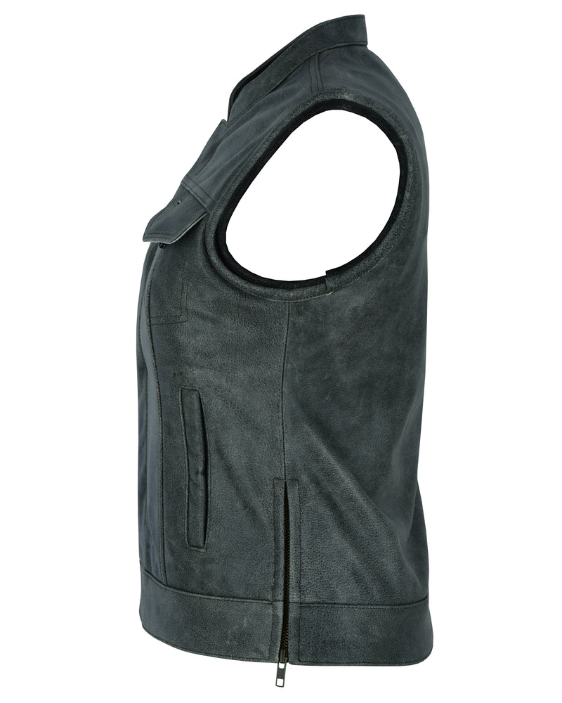 Women's Premium Single Back Panel Vest with Smart Access Pocket - Gray