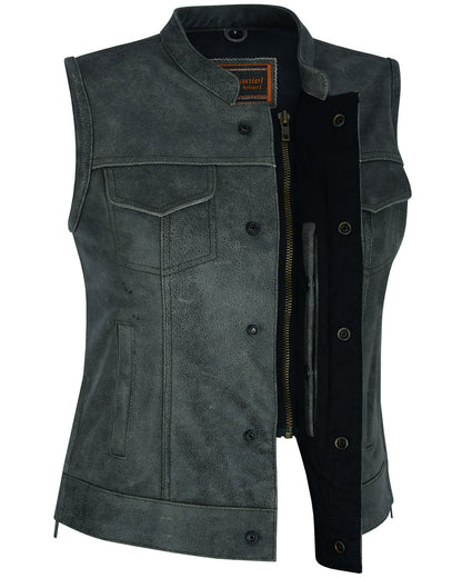 Women's Premium Single Back Panel Vest with Smart Access Pocket - Gray