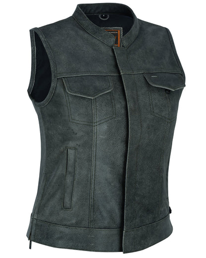 Women's Premium Single Back Panel Vest with Smart Access Pocket - Gray