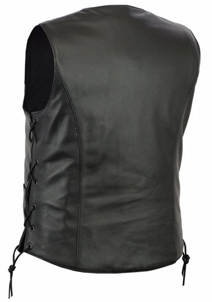 Women's Classic Side Lace Leather Vest