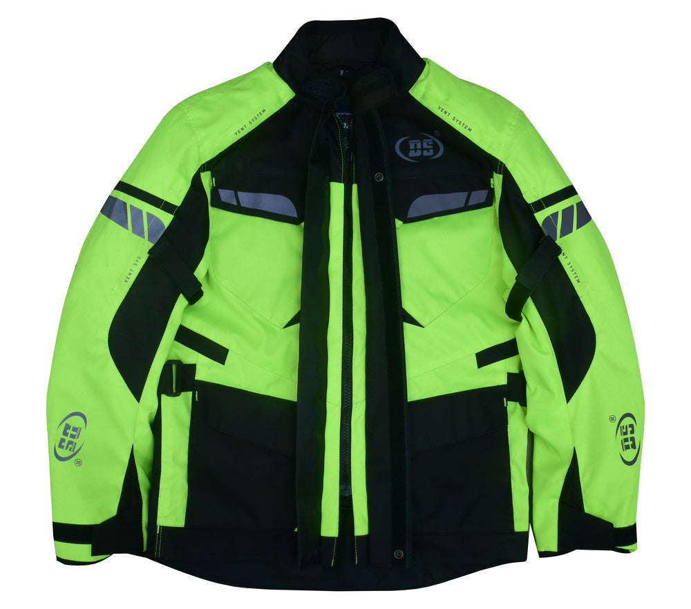 Hi-Vis Armored Textile – Men’s Waterproof Touring Jacket