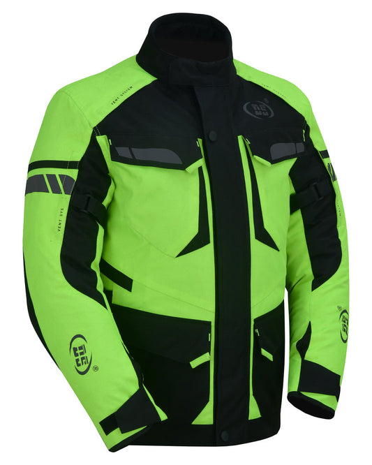 Hi-Vis Armored Textile – Men’s Waterproof Touring Jacket