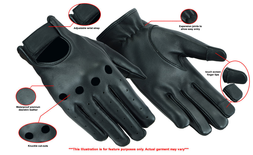 Men's Deerskin Unlined Driving Gloves