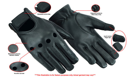 Men's Deerskin Unlined Driving Gloves