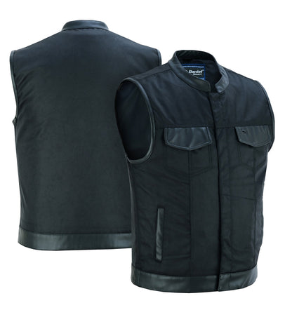 Scoop Collar Utility Mens Textile Vest