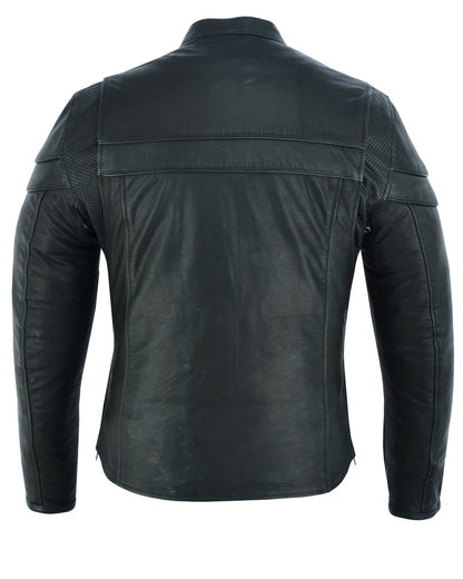 Men’s Sporty Scooter  Leather Jacket