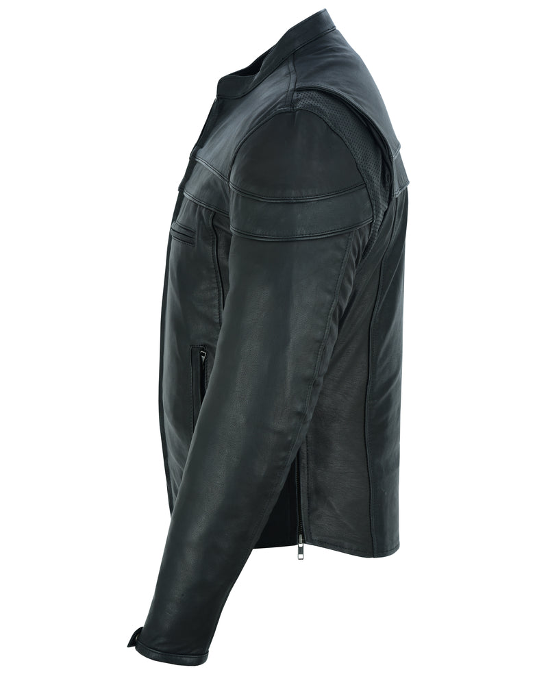 Men’s Sporty Scooter  Leather Jacket