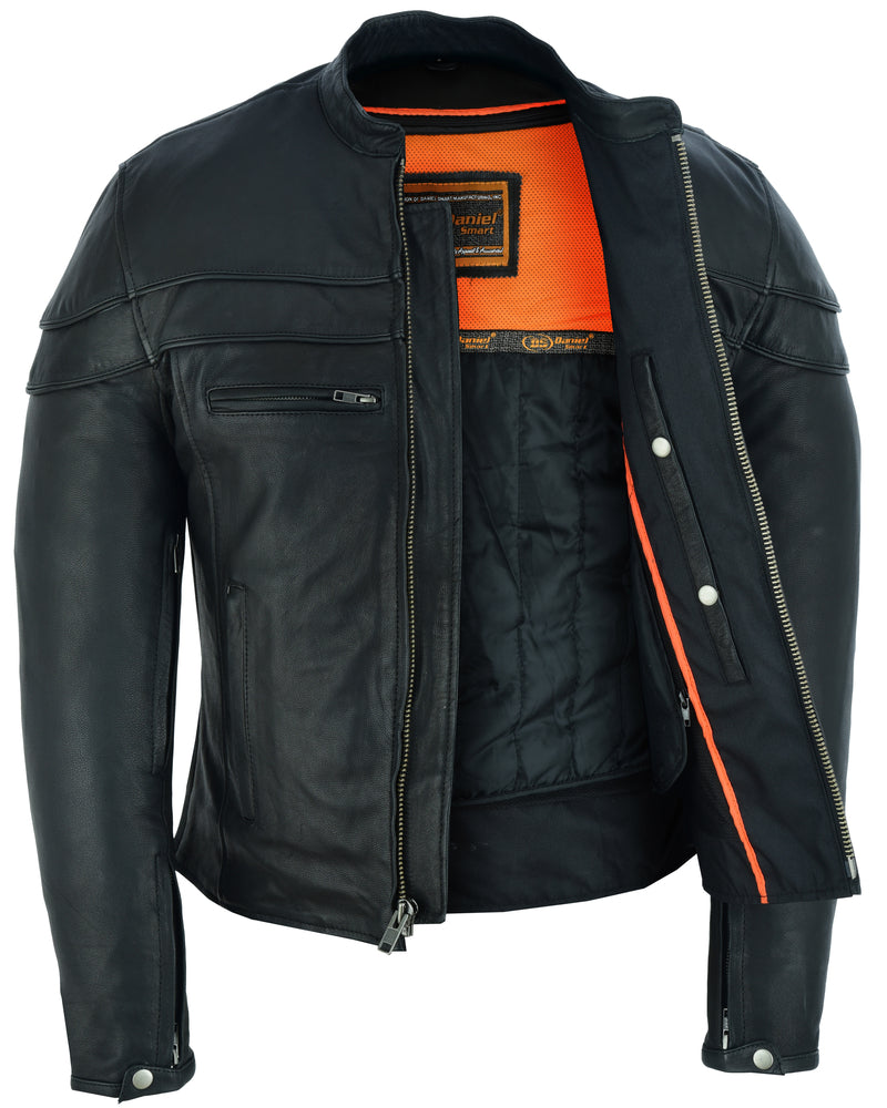 Men’s Sporty Scooter  Leather Jacket