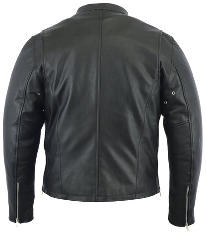 Men's Sporty Cruiser Leather Jacket with Vents