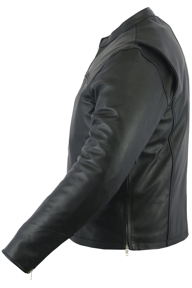 Men's Sporty Cruiser Leather Jacket with Vents