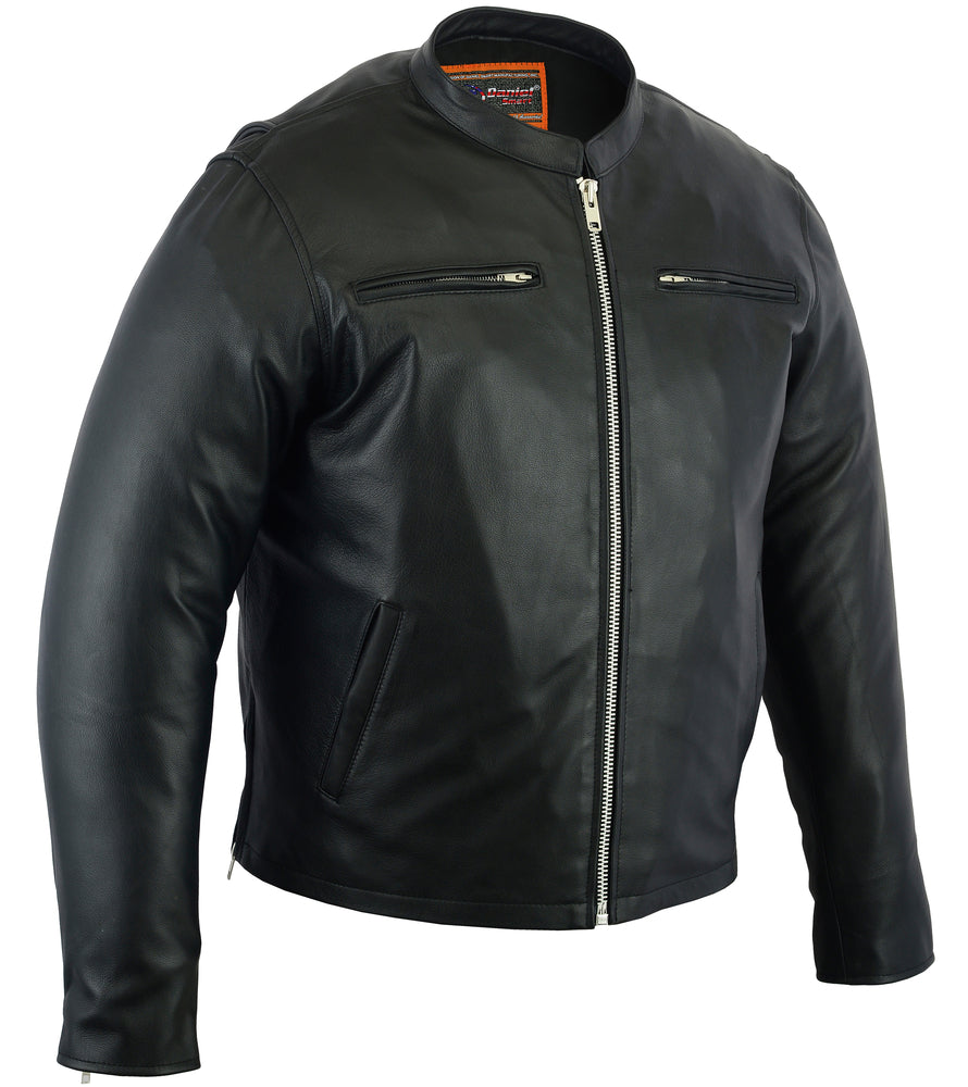 Men's Sporty Cruiser Leather Jacket with Vents