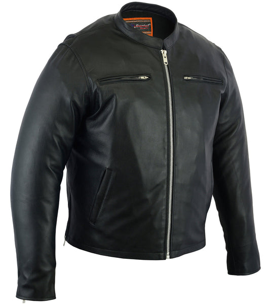 Men's Sporty Cruiser Leather Jacket with Vents