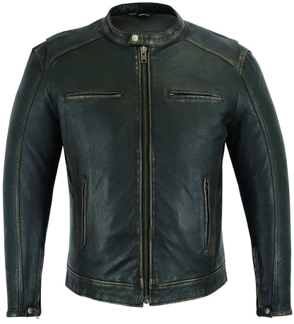 Men's Lightweight Distressed Lambskin Cruiser Jacket