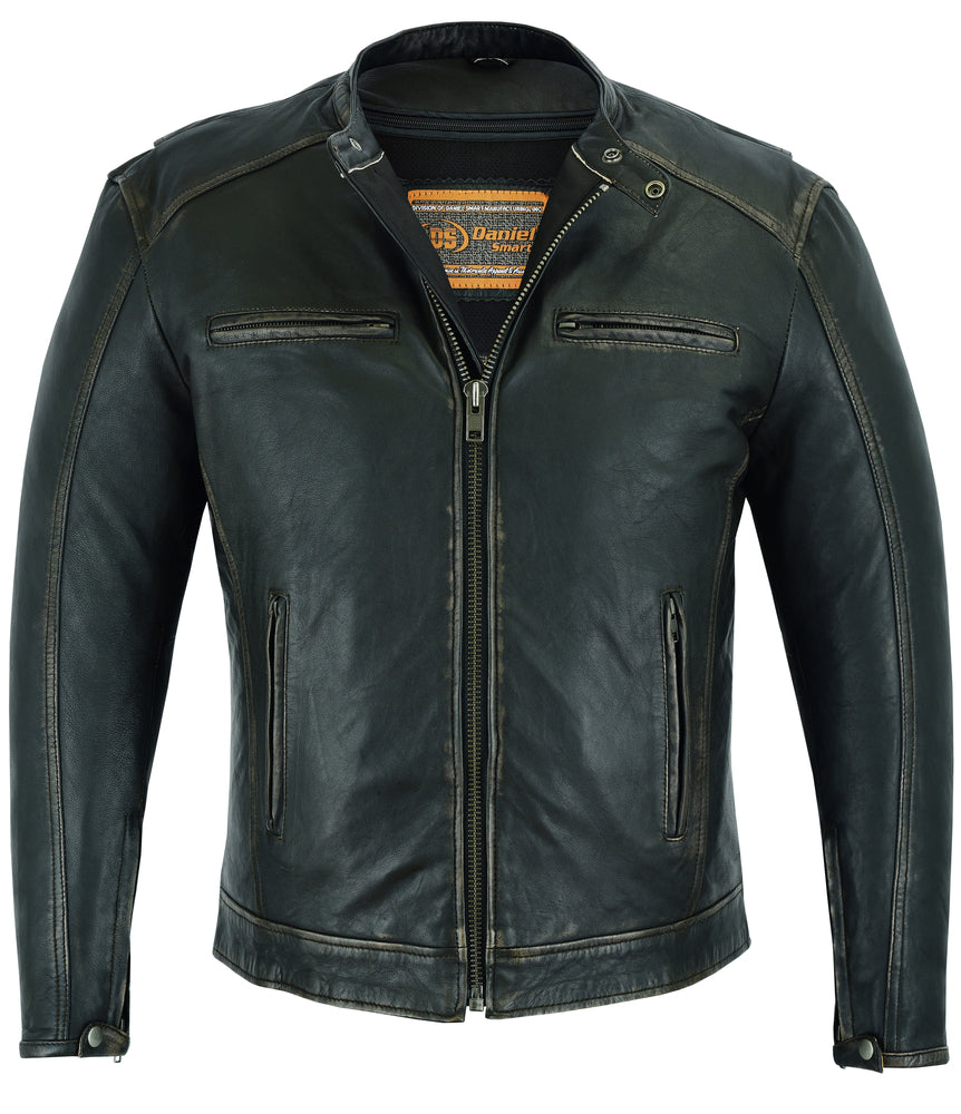 Men's Lightweight Distressed Lambskin Cruiser Jacket