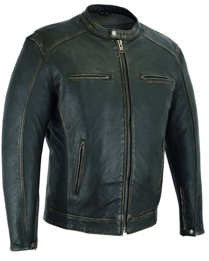 Men's Lightweight Distressed Lambskin Cruiser Jacket