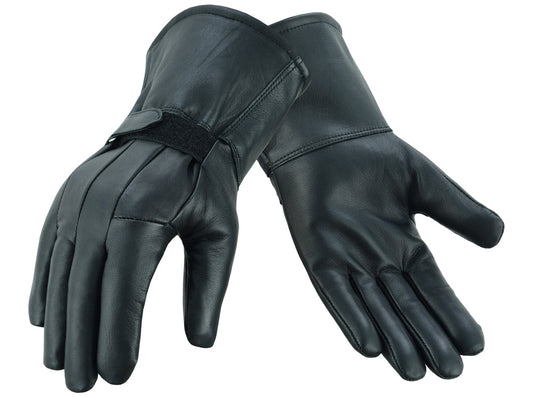 Heavy Load Men's Waterproof Gauntlet Gloves – Insulated Deerskin (Black)