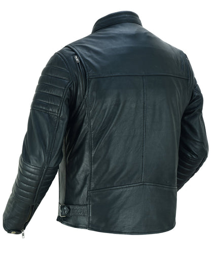 Men's Lightweight Black Lambskin Scooter Jacket