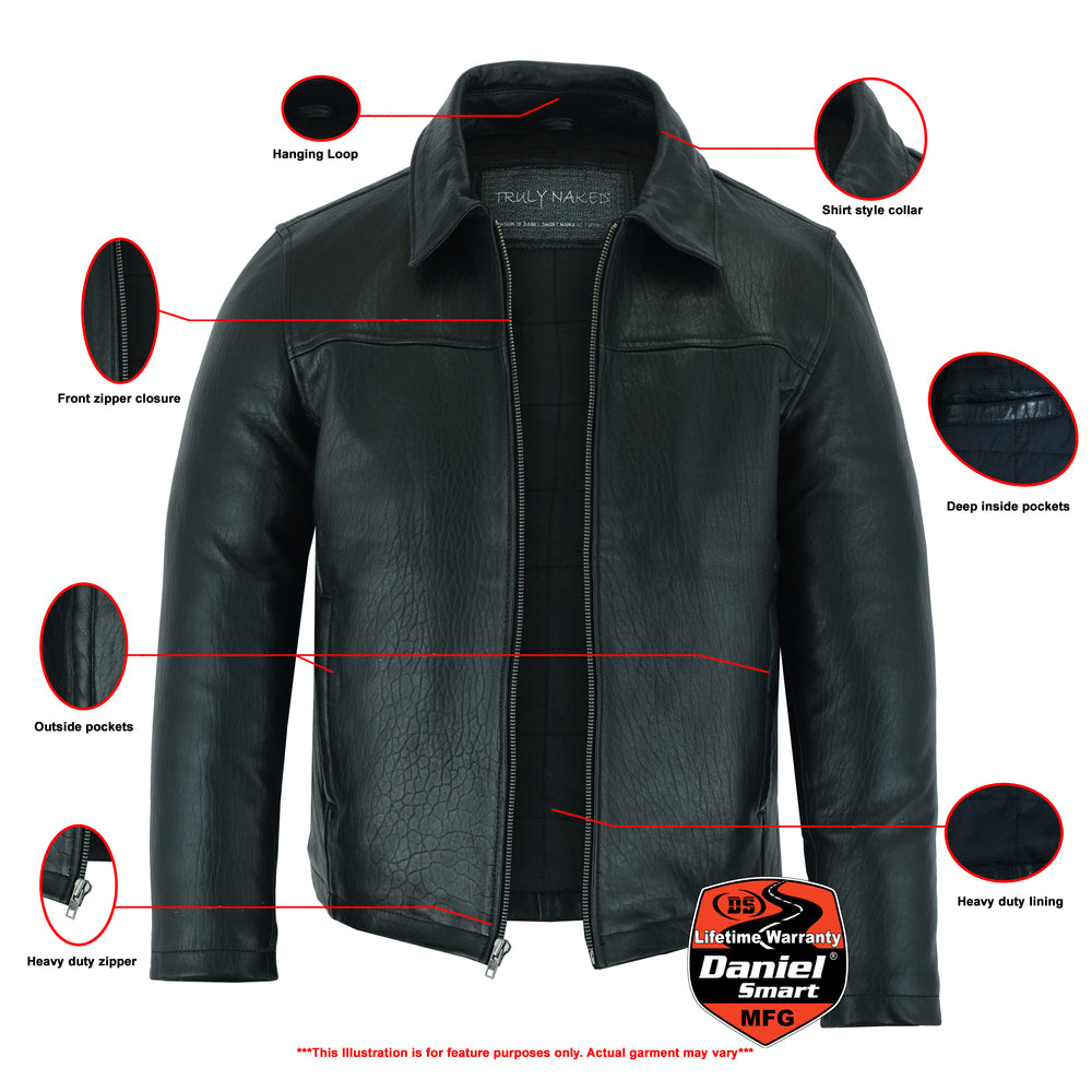 Men's New Zealand Lambskin Leather Jacket - Black