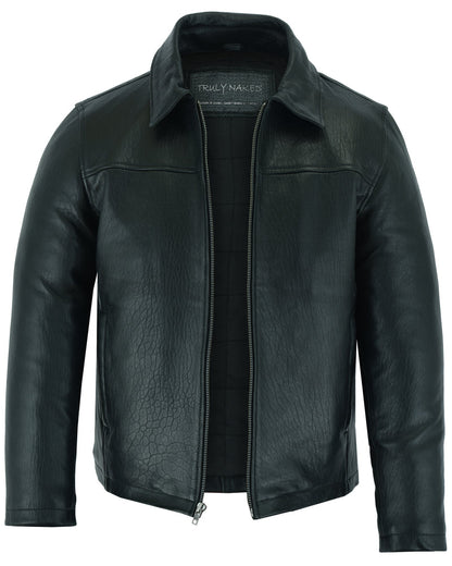 Men's New Zealand Lambskin Leather Jacket - Black