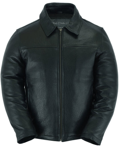 Men's New Zealand Lambskin Leather Jacket - Black