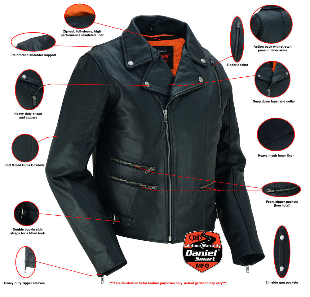 Women's Updated Stylish Motorcycle  Leather  Jacket –  Black