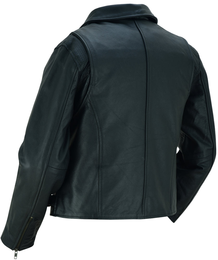 Women's Updated Stylish Motorcycle  Leather  Jacket –  Black