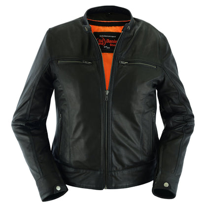 She Speeds Women's Stylish Motorcycle Leather Jacket –   Black