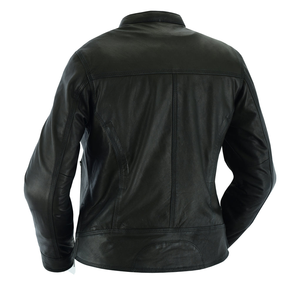 She Speeds Women's Stylish Motorcycle Leather Jacket –   Black