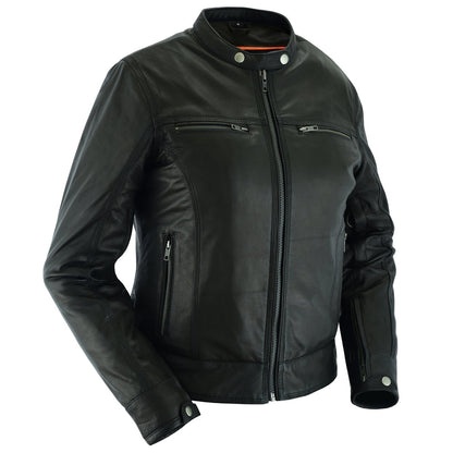 She Speeds Women's Stylish Motorcycle Leather Jacket –   Black