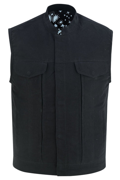 Modern Canvas Utility Mens Textile Vest