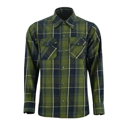 Olive Essence Men's Green Flannel Shirt