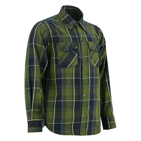 Olive Essence Men's Green Flannel Shirt