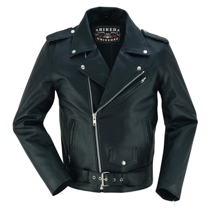 Men's Plain Arnold Premium Cowhide Leather Jacket