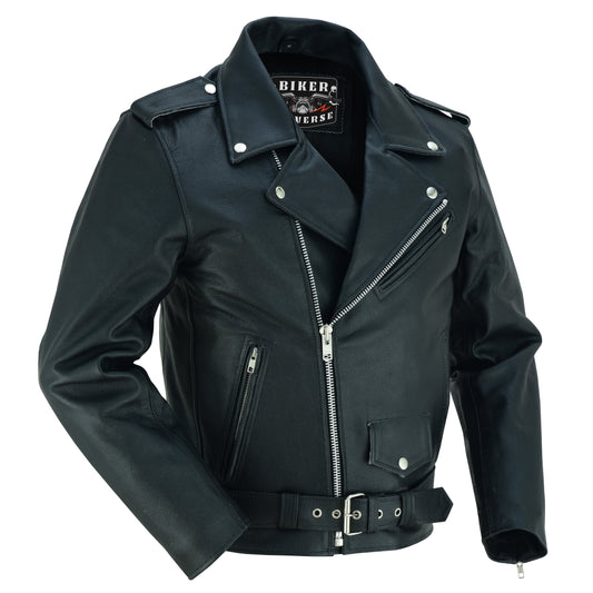 Men's Plain Arnold Premium Cowhide Leather Jacket