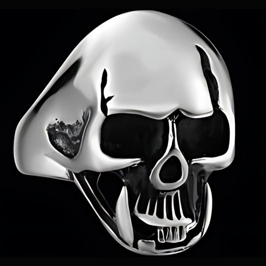 R150 Stainless Steel Cool Biker Skull Biker Ring