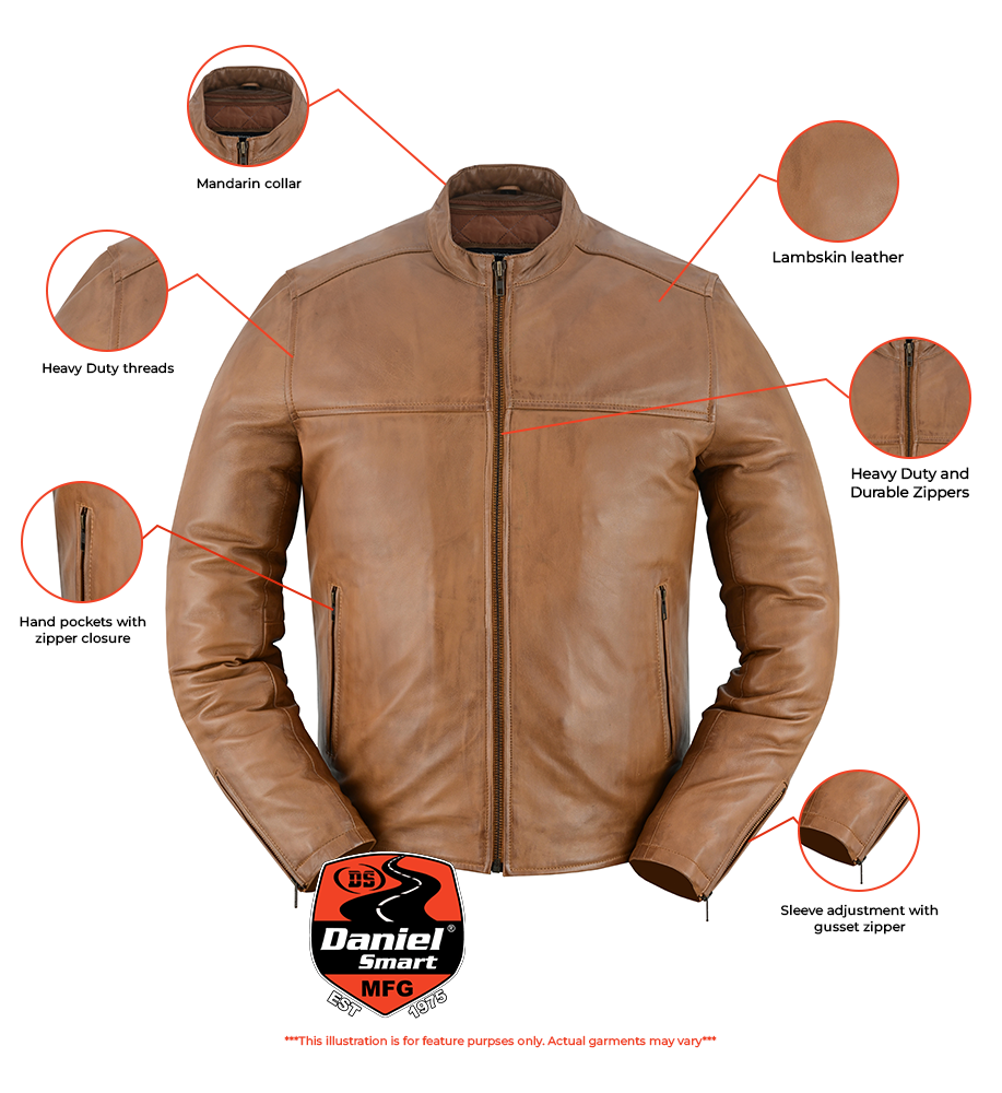 Rustic Stunner Men's Brown Fashion Leather Jacket