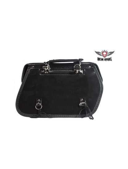 motorcycle saddlebag with studs