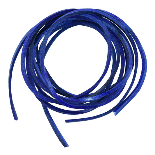 SLBLUE 6 Feet Leather Laces - Blue