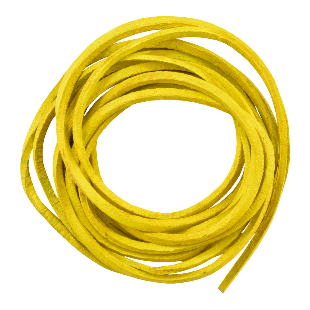 SLYELLOW 6 Feet Leather Laces - Yellow