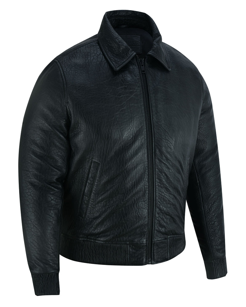 Traveler Men's Black New Zealand Leather Jacket