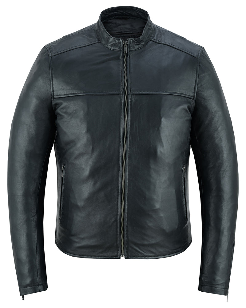 Men's Wanton Lambskin Leather Jacket - Black