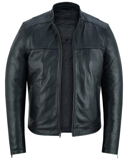 Men's Wanton Lambskin Leather Jacket - Black