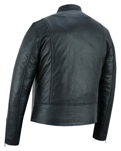 Men's Wanton Lambskin Leather Jacket - Black