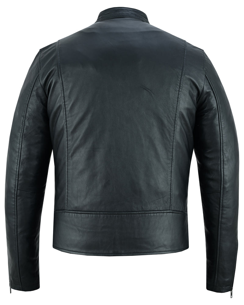 Men's Wanton Lambskin Leather Jacket - Black